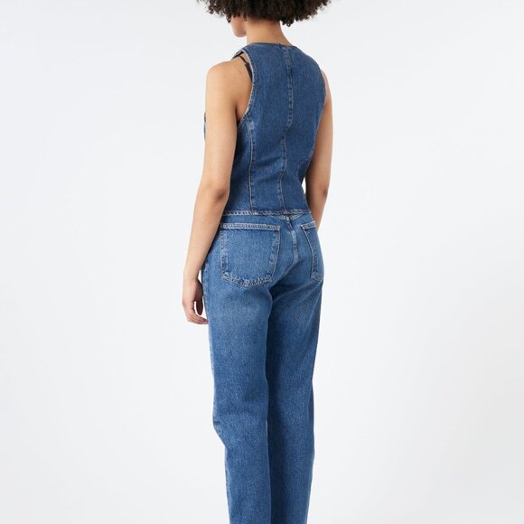 Agolde Heller Vest NEW with TAGS! Jean vest denim women’s shirt top - Picture 3 of 16